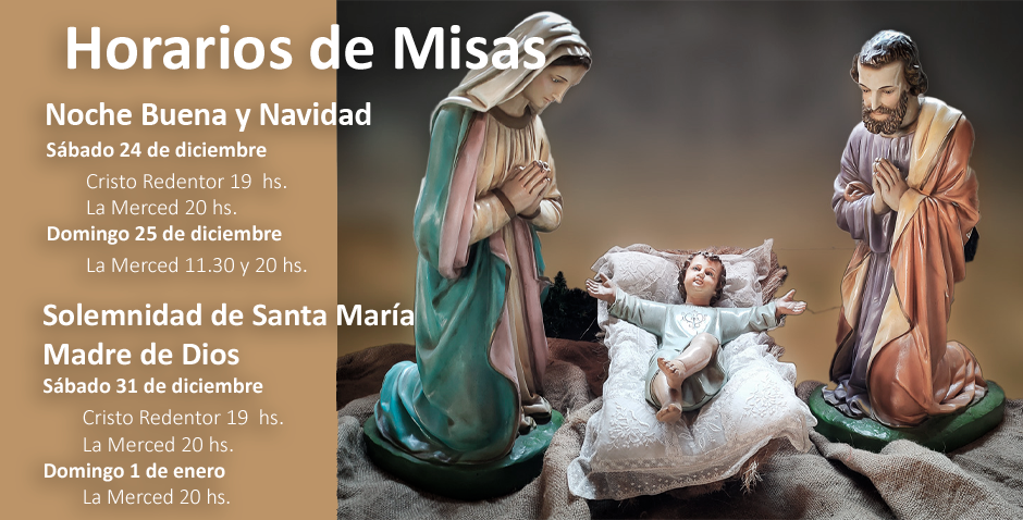 Horarios de Misa de Navidad y Año Nuevo