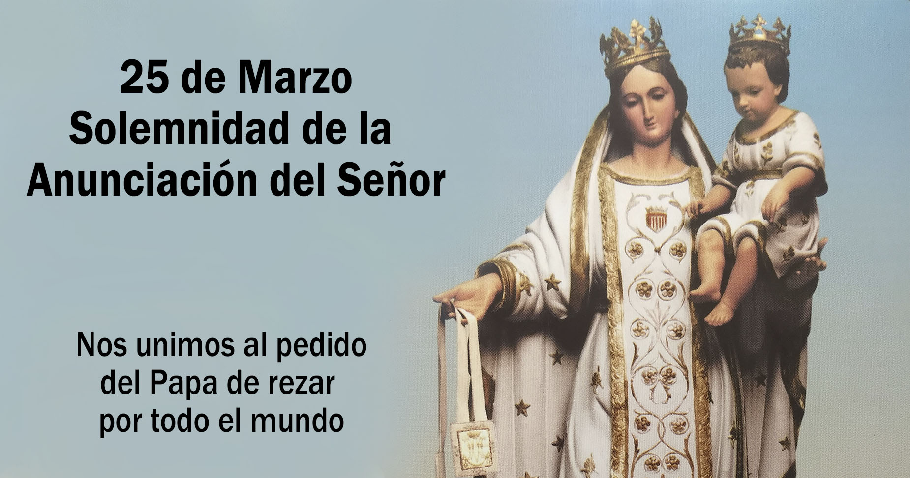 Invitación del Papa a rezar por el mundo entero