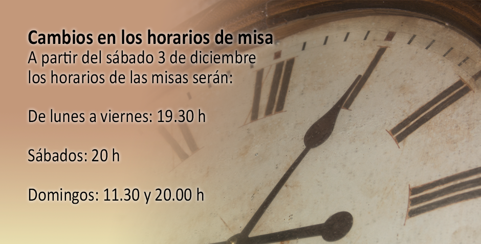 Horarios de misa de diciembre